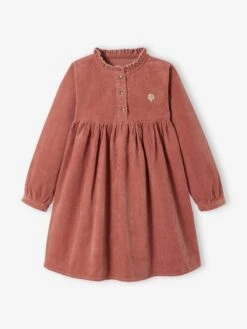 Robe Velours Col Volanté Fille -Cyrillus || PETIT BATEAU || MINNIE Soldes Boutique robe velours col volante fille 4