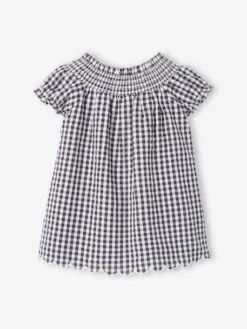 Robe Vichy Bébé Avec Smocks -Cyrillus || PETIT BATEAU || MINNIE Soldes Boutique robe vichy bebe avec smocks 1