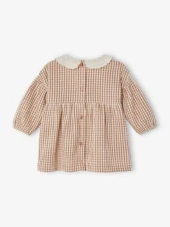 Robe Vichy Bébé Col Brodé -Cyrillus || PETIT BATEAU || MINNIE Soldes Boutique robe vichy bebe col brode 3
