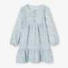 Robe Volantée à Fleurs Fille Détail Matelassé Fantaisie -Cyrillus || PETIT BATEAU || MINNIE Soldes Boutique robe volantee a fleurs fille detail matelasse fantaisie