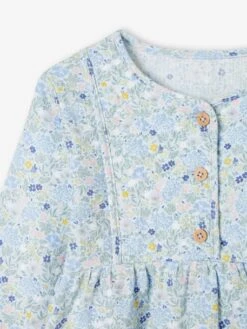 Robe Volantée à Fleurs Fille Détail Matelassé Fantaisie -Cyrillus || PETIT BATEAU || MINNIE Soldes Boutique robe volantee a fleurs fille detail matelasse fantaisie 2