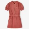 Robe Zippée Manches Boules Fille 1 Robe Zippée Manches Boules Fille -Cyrillus || PETIT BATEAU || MINNIE Soldes Boutique robe zippee manches boules fille